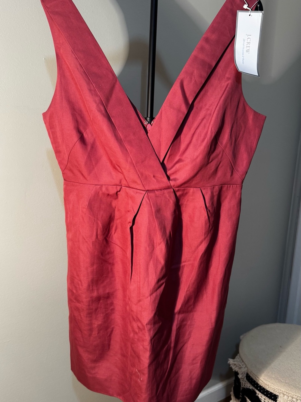 J.Crew Collection NWT Pink Cotton Sleeveless V-Neck Dress Size
